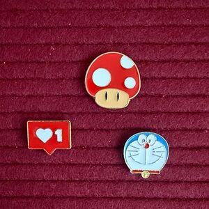New- vintage theme character Set of Fun Enamel Pins